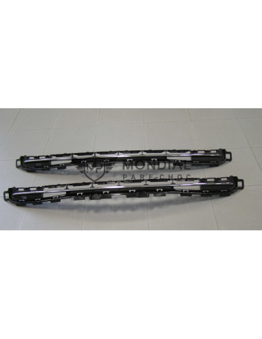Grille supérieure centrale pare-choc Peugeot 207 - chrome (03/2006 au 06/2013)
