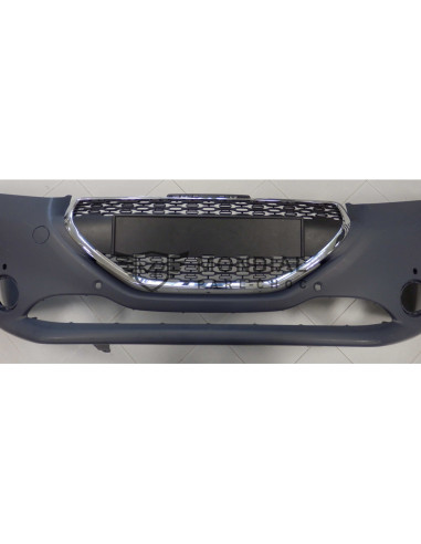 Enjoliveur grille centrale pare-choc Peugeot 208 I - phase 1 Chrome (03/2012 au 05/2015)