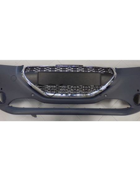 Enjoliveur grille centrale pare-choc Peugeot 208 I - phase 1 Chrome (03/2012 au 05/2015)