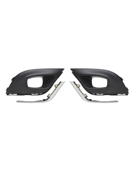 Jeu grilles inférieures pare-choc avant gauche Renault CLIO IV - phase 2 Chrome (09/2016 au 03/2019)
