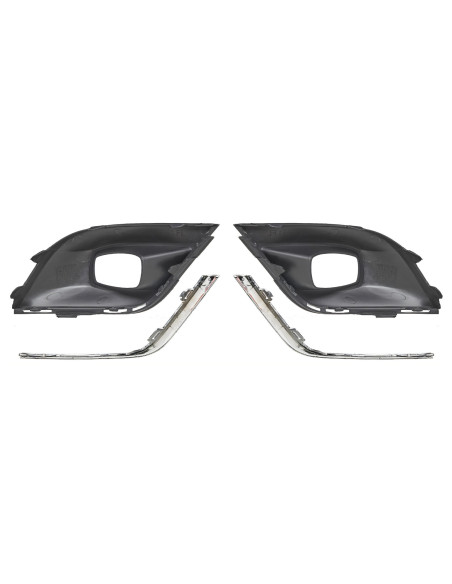Jeu grilles inférieures pare-choc avant gauche Renault CLIO IV - phase 2 Chrome (09/2016 au 03/2019)