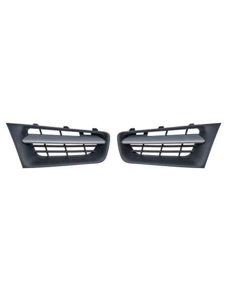 Jeu de grilles supérieures chromées pare-choc Renault MEGANE II - phase 2  (01/2006 au 06/2009)