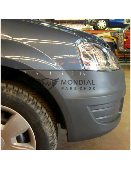 Pare-choc avant Dacia LOGAN LS avec sièges pour phares noir -  (07/09 - 12/12)