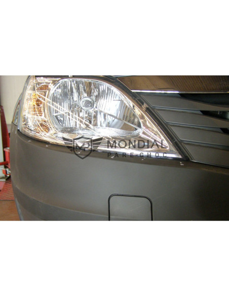 Pare-choc avant Dacia LOGAN LS avec sièges pour phares noir -  (07/09 - 12/12)