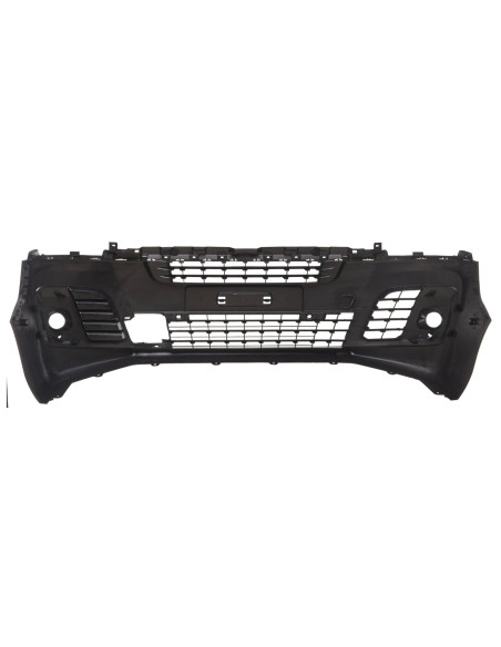 Pare-choc avant Opel VIVARO C noir avec siège pour phare, 6 sièges pour capteurs, détection d´obstacles et assistant d´angle mor