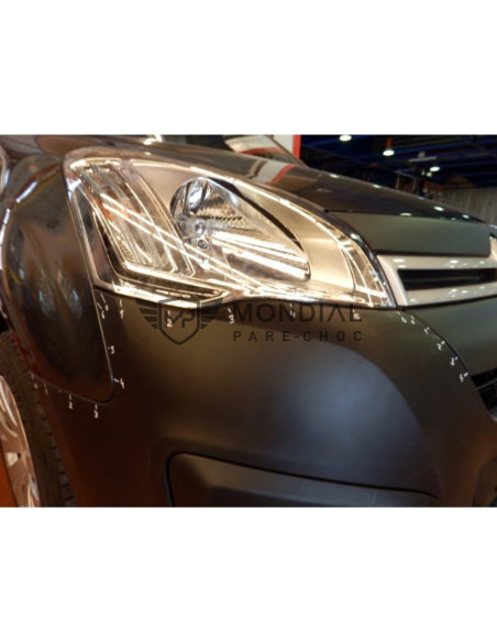 Pare-choc avant Peugeot PARTNER noir - (par-peu-1242)
