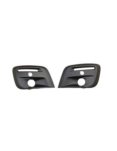 Jeu enjoliveurs noirs projecteurs antibrouillards pare-choc Peugeot PARTNER II - phase 3 Par-Peu-4017 (05/2015 au 08/2018)