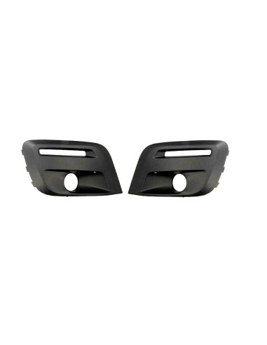 Jeu enjoliveurs noirs projecteurs antibrouillards pare-choc Peugeot PARTNER II - phase 3 Par-Peu-4019 (05/2015 au 08/2018)