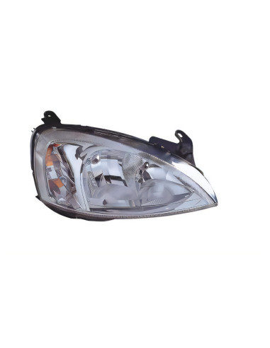 Phare droit H7+H7 feu strié fumé [Valeo] OPEL COMBO II du 10/2001 au 12/2011