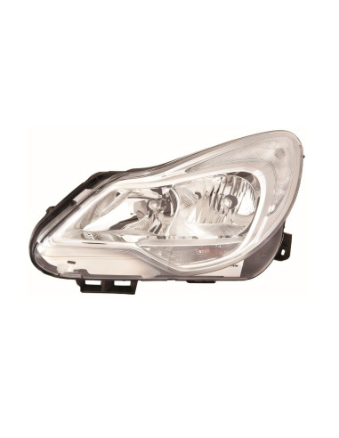 Phare gauche H1+H7 [Chrome] OPEL CORSA D phase 2 du 03/2011 au 12/2014