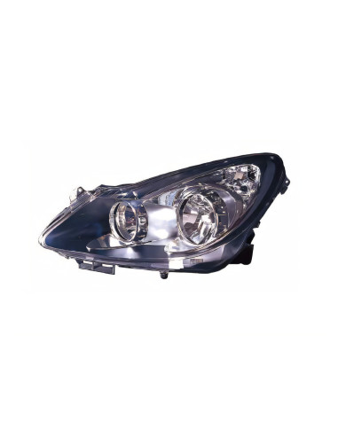 Phare gauche H1+H7 [Noir] OPEL CORSA D (09/2006 à 12/2010)