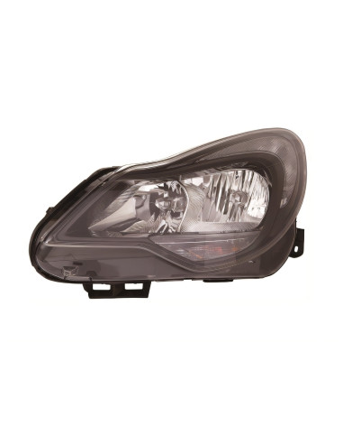 Phare gauche H1+H7 [Noir] OPEL CORSA D phase 2 du 03/2011 au 12/2014