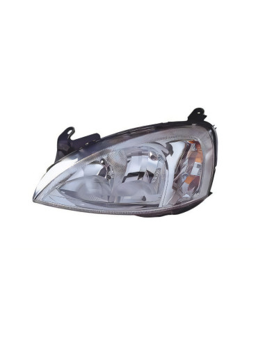 Phare gauche H7+H7 feu strié fumé [Valeo] OPEL COMBO II du 10/2001 au 12/2011