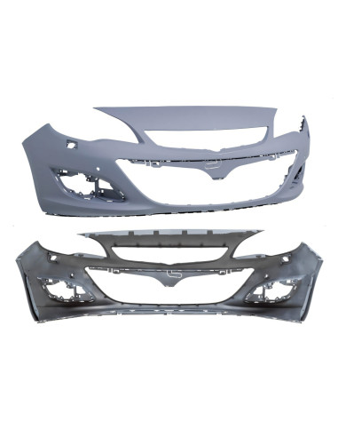 pare-chocs avant à peindre Lave-phares et 2 capteurs OPEL ASTRA J 5 portes (08/2012 à 09/2015)