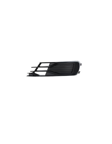 Grille gauche pare-chocs avant noire + chrome AUDI A6 IV (4G2/C7/4GC) - A6 Avant (4G5/C7/4GD) phase 2 du 09/2014 au 06/2018