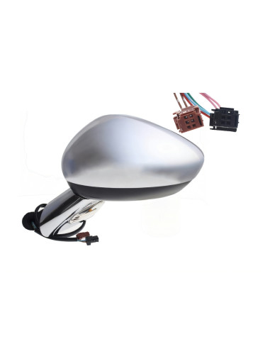 Rétroviseur gauche électrique, chauffant + feu + support et coque chrome CITROEN DS3 phase 3 du 04/2016 au 06/2020
