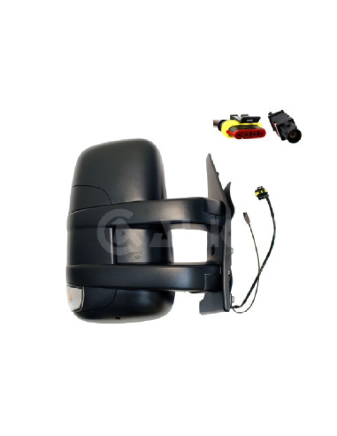 Rétroviseur droit manuel + feu + antenne [Court] IVECO DAILY IV du 03/2012 au 05/2014