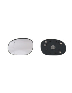 Glace + support rétroviseur gauche chauffant [grand angle] PEUGEOT 206 du 09/1998 au 02/2009