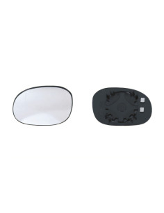 Glace + support rétroviseur gauche [grand angle] PEUGEOT 206 du 09/1998 au 02/2009