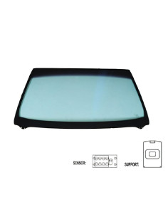 Pare-brise teinté vert réfléchissant capteur PEUGEOT 206 du 09/1998 au 02/2009
