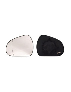 Glace + support rétroviseur gauche chauffant [grand angle] PEUGEOT 207 du 03/2006 au 06/2009