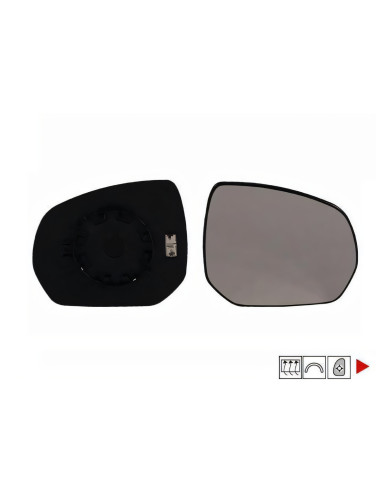 Glace + support rétroviseur droit chauffant PEUGEOT 5008 I phase 2 du 11/2013 au 05/2017