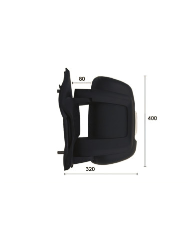 Rétroviseur gauche électrique, chauffant + feu + sonde [court] PEUGEOT BOXER II du 06/2006 au 05/2014