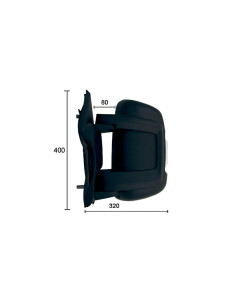 Rétroviseur gauche électrique, chauffant + feu + sonde [moyen] (10 fiches) PEUGEOT BOXER II du 06/2006 au 05/2014