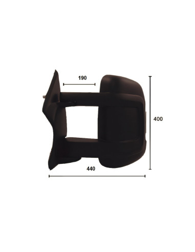 Rétroviseur gauche manuel  + feu + sonde  [long] PEUGEOT BOXER II du 06/2006 au 05/2014