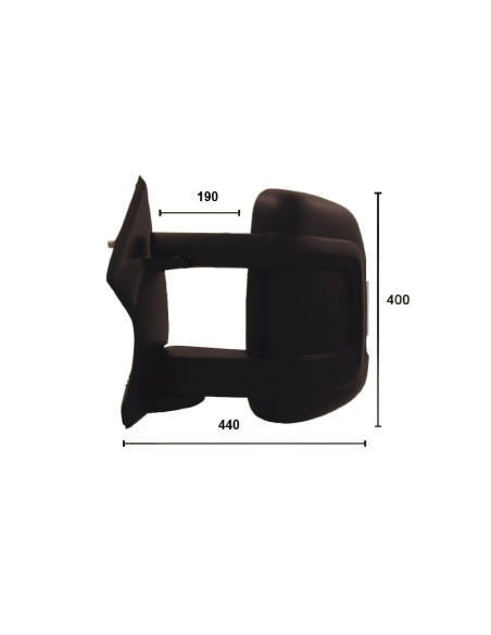 Rétroviseur gauche manuel  + feu + sonde  [long] PEUGEOT BOXER II du 06/2006 au 05/2014