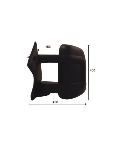 Rétroviseur gauche manuel  + feu + sonde  [moyen] PEUGEOT BOXER II du 06/2006 au 05/2014