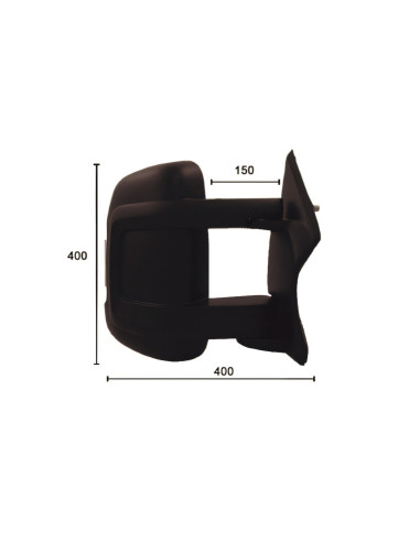 Rétroviseur droit manuel + feu [moyen] PEUGEOT BOXER II du 06/2006 au 05/2014