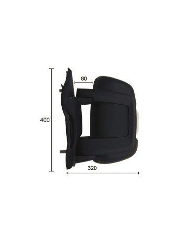 Rétroviseur gauche manuel  + feu + sonde [court] PEUGEOT BOXER II du 06/2006 au 05/2014