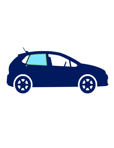 Vitre latérale arrière droite teinté verte RENAULT CLIO III phase 1 du 09/2005 au 03/2009
