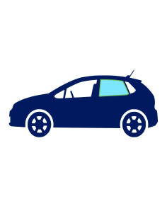 Vitre latérale arrière gauche teinté verte RENAULT CLIO IV phase 1 du 07/2012 au 08/2016