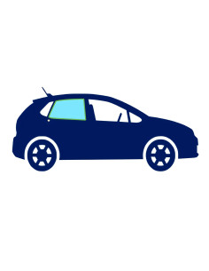Vitre latérale arrière droite teinté verte RENAULT CLIO IV phase 1 du 07/2012 au 08/2016