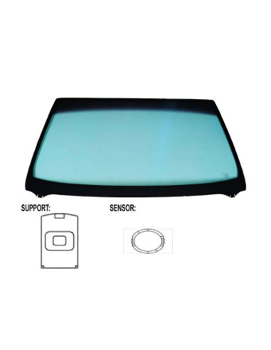 Pare-brise teinté vert athermique capteur RENAULT KANGOO II phase 1 du 01/2008 au 05/2013
