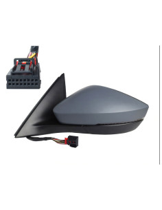 Rétroviseur gauche électrique, chauffant, rabattable à peindre + feu + side SKODA KAMIQ (NW) depuis le 06/2019