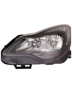 Phare gauche H1 + H7 noir pour OPEL CORSA D de 2011 à 2014.