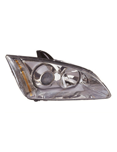Phare droit Xénon+H1 chrome pour Ford Focus II de 10/2004 à 12/2007