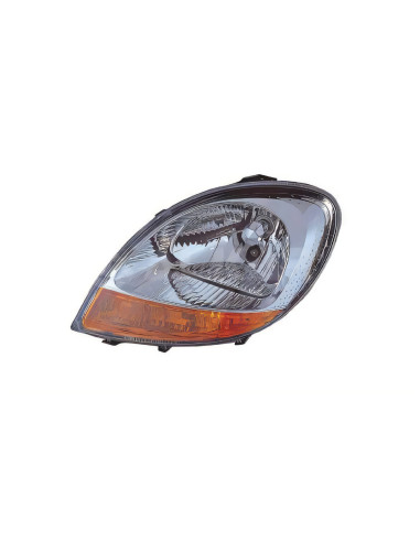 Phare gauche H4 feu orange pour Renault Kangoo I phase 2 de 2003 à 2007