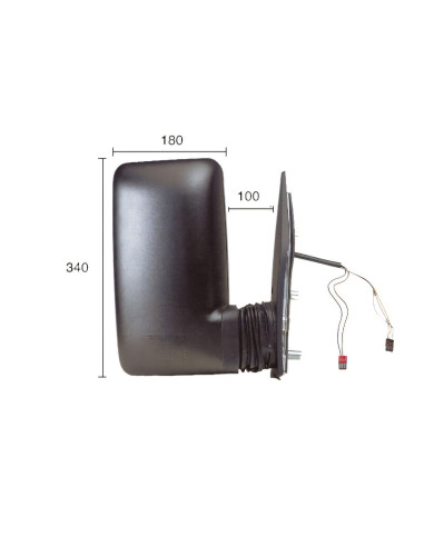 Rétroviseur droit électrique chauffant pour IVECO DAILY III de 1999 à 2006