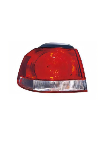 Feu arrière gauche extérieur type Hella pour VOLKSWAGEN GOLF 6 de 2008 à 2012.
