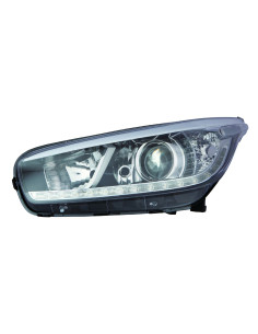 Phare électrique gauche noir avec moteur LED H7 + pour Kia Ceed II de 2012 à 2015