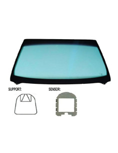 Pare-brise teinté vert acoustique avec capteur pour Toyota Yaris III de 2011 à 2014