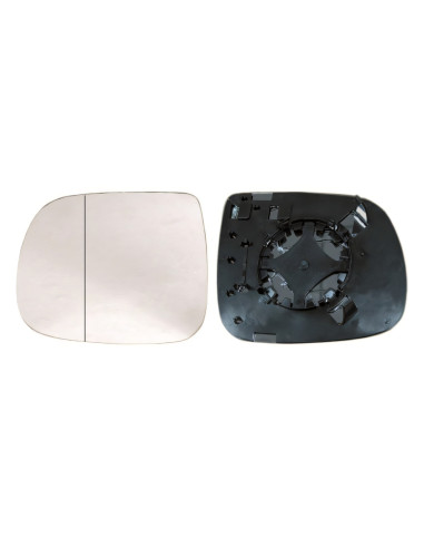 Glace support rétroviseur gauche chauffant grand angle pour Audi Q7 I de 2009 à 2015