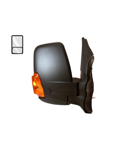 Rétroviseur droit manuel avec feu orange pour Ford Transit MK8 phase 1 de 2014 à 2019