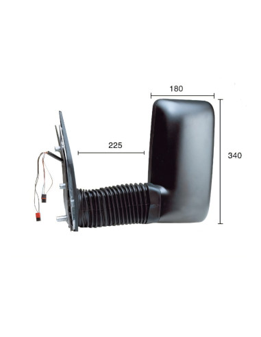 Rétroviseur gauche électrique, chauffant avec sonde pour IVECO Daily III de 1999 à 2006