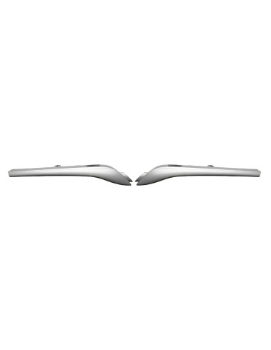 Jeu moulures supérieures grille de calandre grises pour Renault Kangoo II de 2013 à 2020