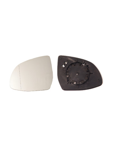 Glace de rétroviseur gauche chauffant grand angle pour BMW Serie X3 II F25 de 2014 à 2017